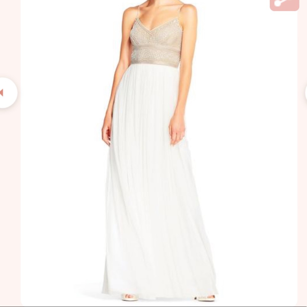 Adrianna Papell Beaded Tulle gown
